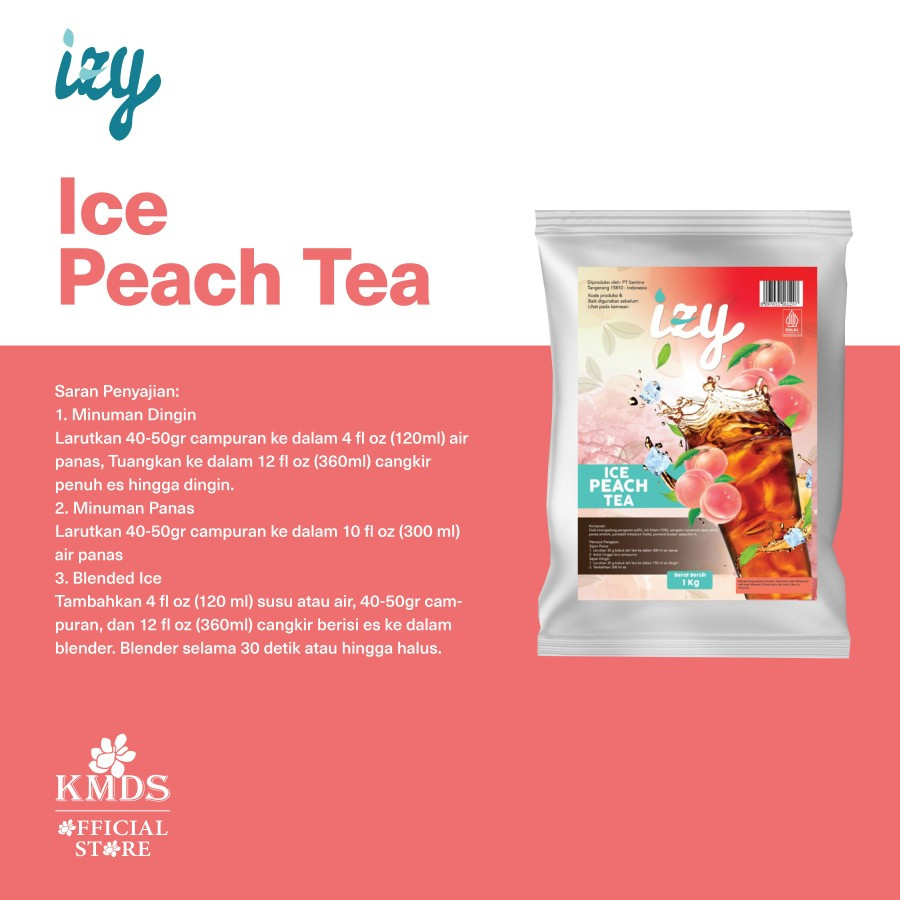 

IZY PEACH ICED TEA POWDER 1KG 1000GR