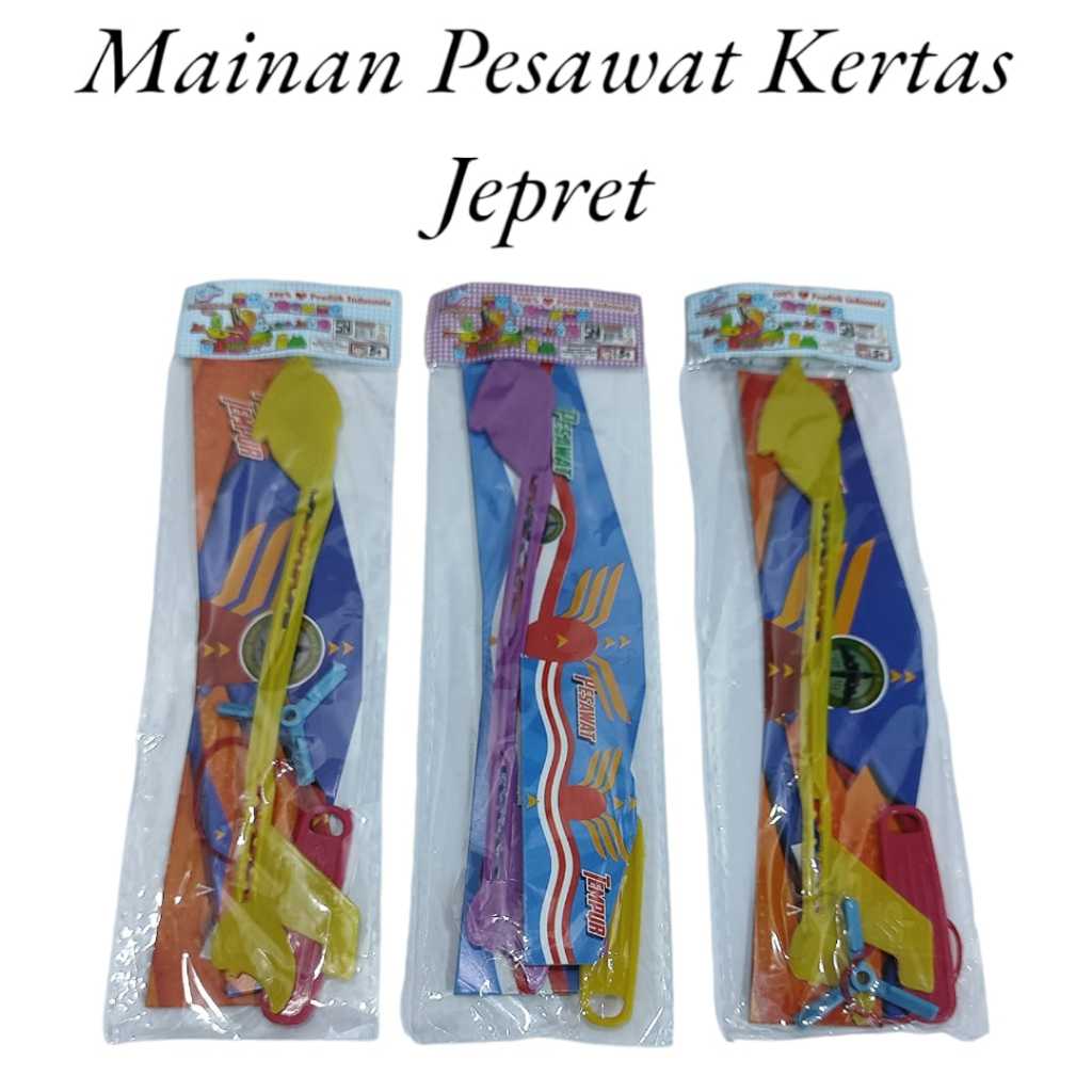 Mainan Anak Pesawat Jepret Kertas / Pesawat Tembak / Pesawat Jepret Karet