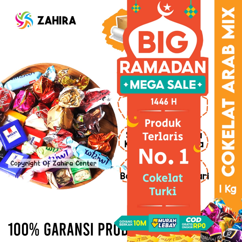 

COKELAT ARAB TURKI Premium 1Kg Pasti Fresh Cokelat Mix Camilan Mood Booster Dari Truffle Deluxe