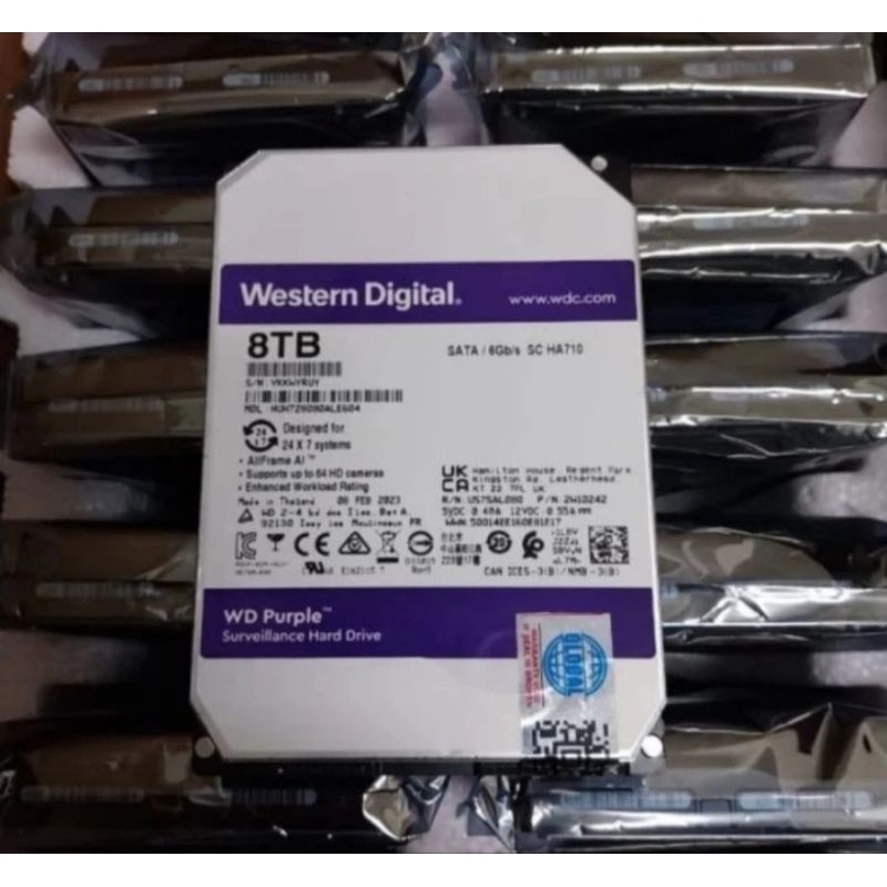 HDD Internal WD Purple 8TB - CCTV HDD - internal Hardisk Surveylance