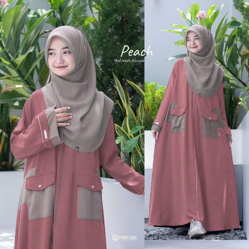 Halima Abaya Anak Perempuan Tanggung Baju Muslim Anak Perempuan Usia 6-17 Tahun Pakaian Muslimah Ana