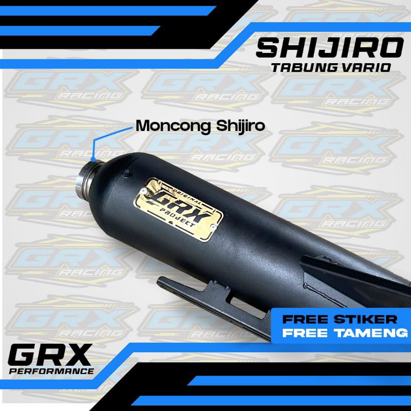 KNALPOT MONCONG SHIJIRO ORIGINAL GRX PROJECT PNP ALL MATIC HONDA YAMAHA