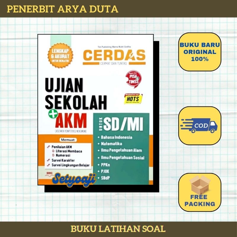 Cerdas Ujian Sekolah AKM SD/MI Penerbit Warna Mukti Grafika