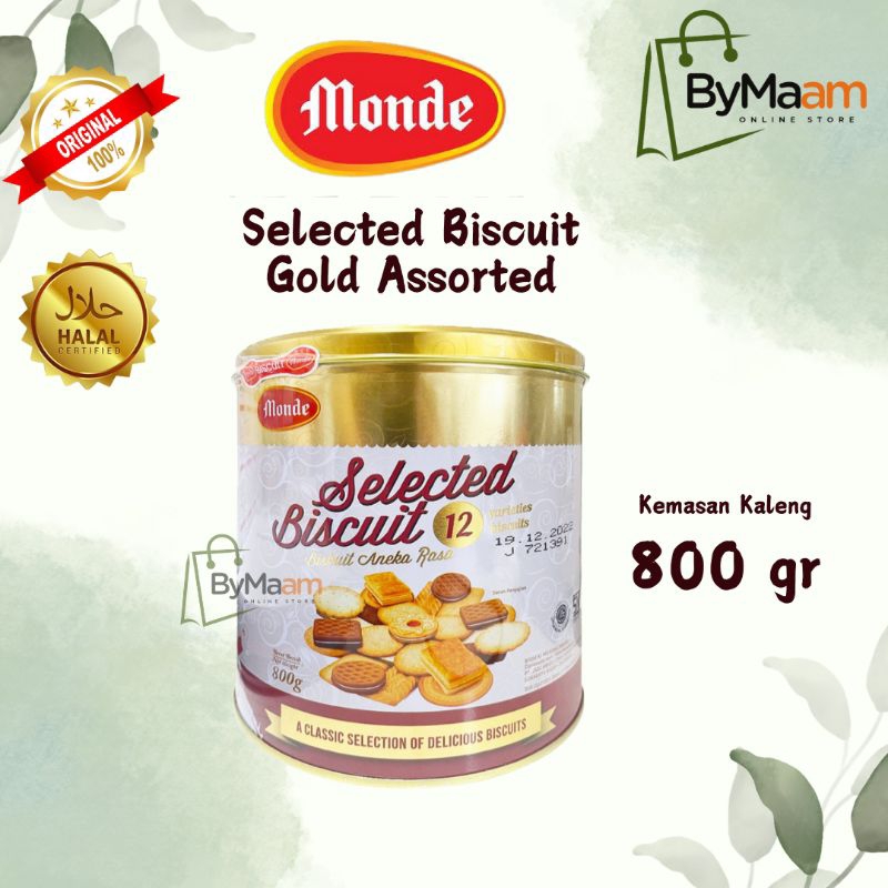 

MONDE Selected Biscuit Gold Assorted Kaleng 800 gr | Selection Biskuit