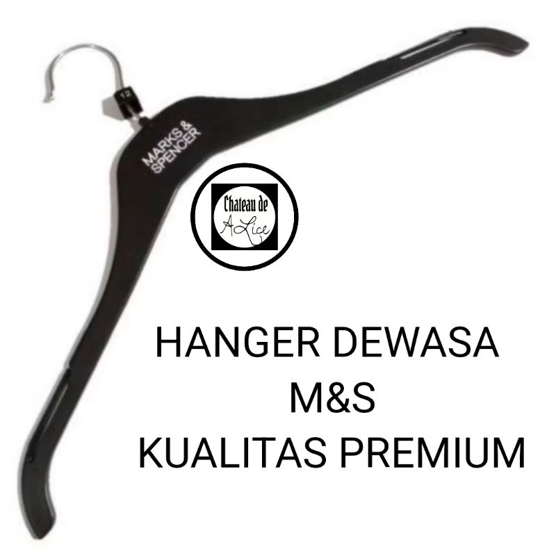 Hanger plastik Baju Distro hitam / Hanger Hitam /Hanger Bahu Halus / Hanger Plastik
