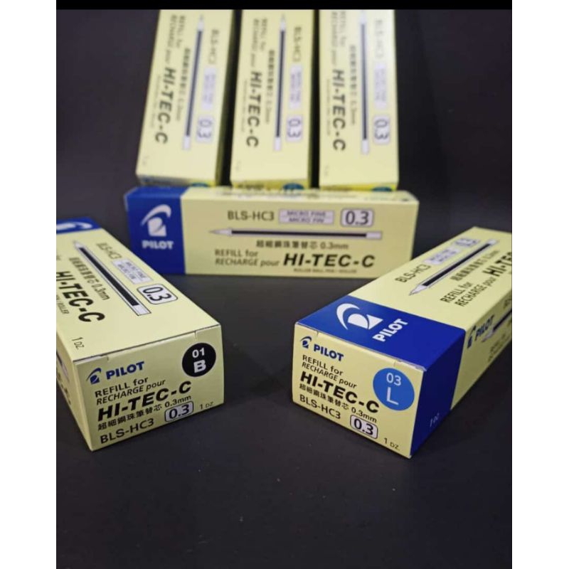 

pulpen hitech biru 0.3