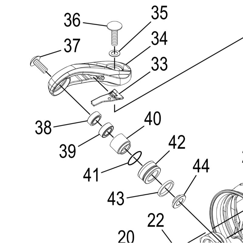 Part Line Roller Set 23 SHIMANO STRADIC C 3000 5000 XG M