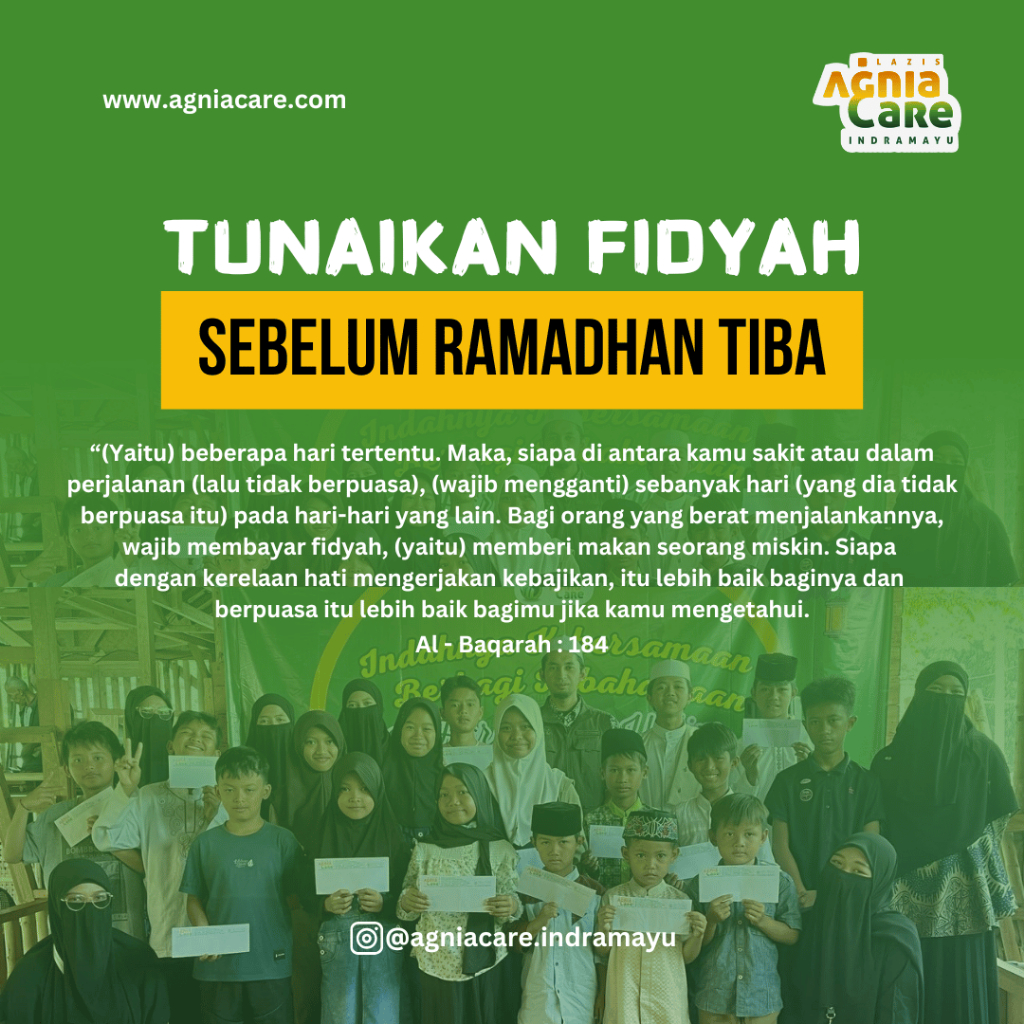 Agnia Care Ind - Fidyah : Pengganti Puasa Dengan Syara