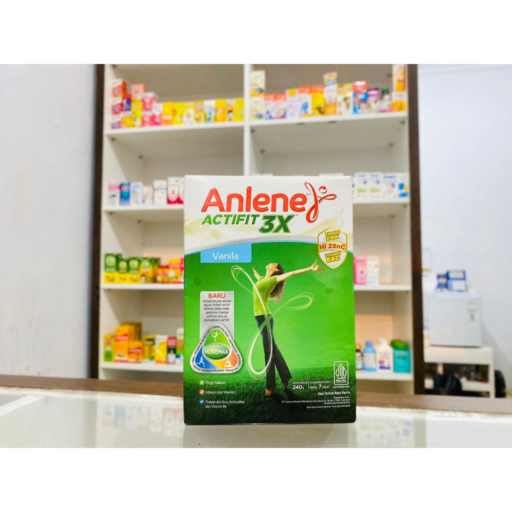 

Anlene Actifit 3X Susu Bubuk Dewasa Rasa Vanilla 240 Gr - Nutrisi Tinggi Kalsium