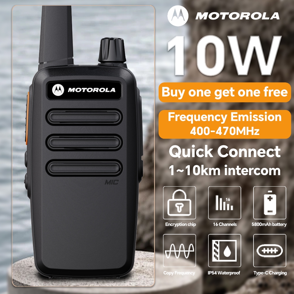 Aloevera12 2UnitHt Motorola T62 Mini Two Y Radio Ht 16 Channels K Headset Lkie Talkie 10Km 5800Mah