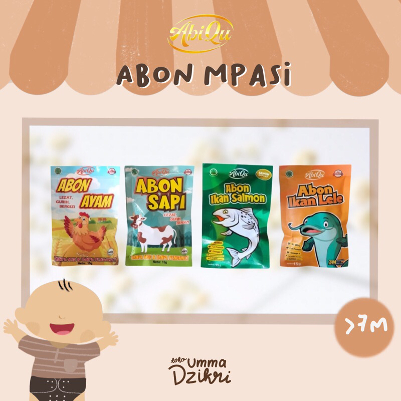 

Abiqu Abon MPASI - Abon Abiqu - Abon Anak - Abon Sapi Ayam Tuna Lele - MPASI Anak