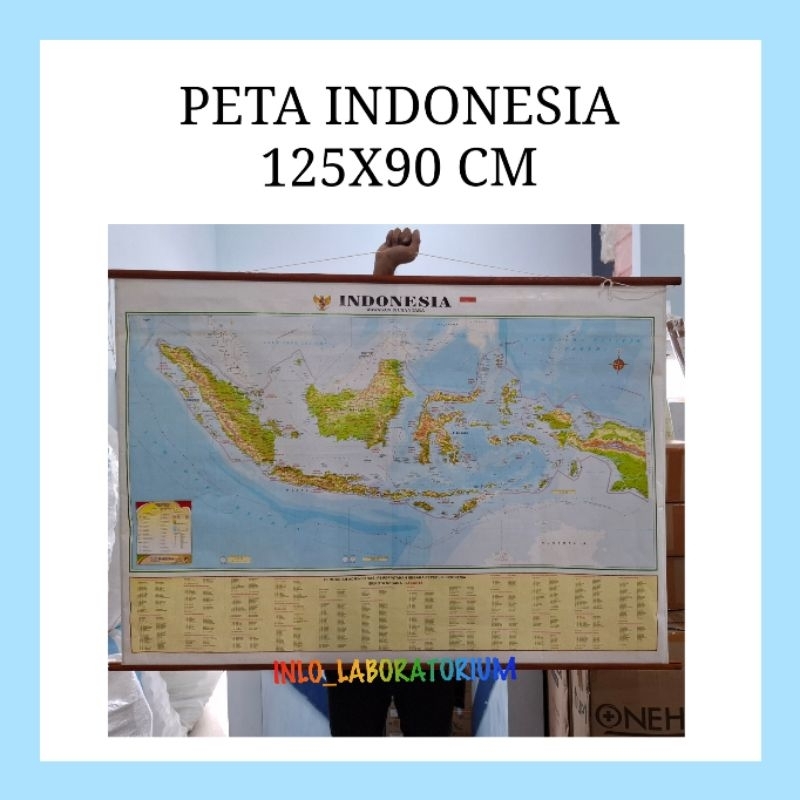 

Peta Indonesia 125x90 cm