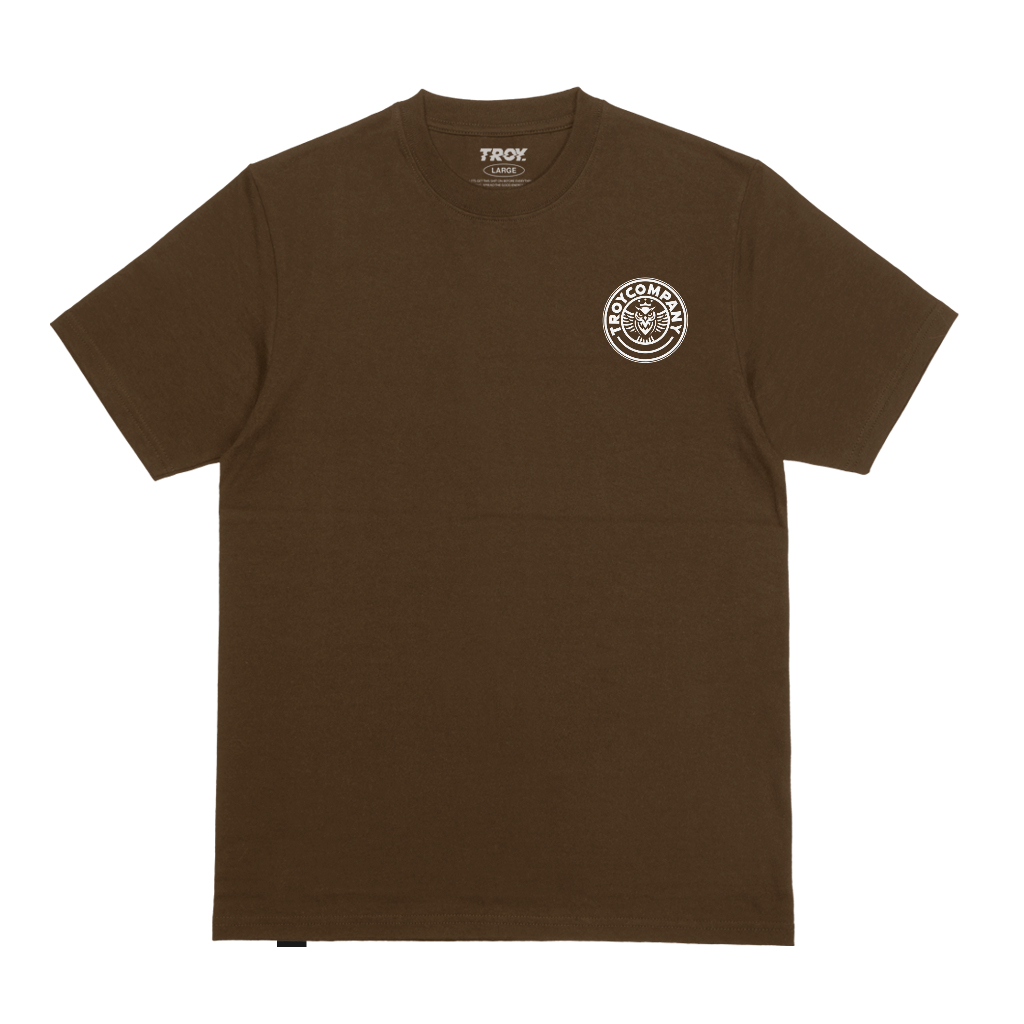 Troy Company Tshirt Toffee Owl Circle Basic - Kaos Lengan Pendek Kaos Coklat Toffee MTD 2998