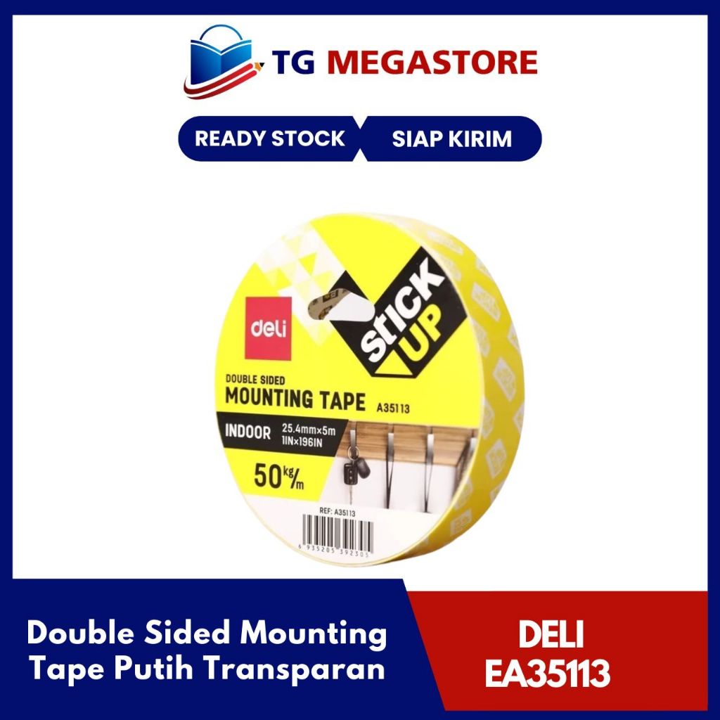

Double Tape Mounting Tape Deli Putih Transparan - EA35113
