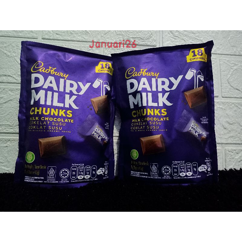 

Coklat Cadbury Pouch isi 18 x 4.5gr