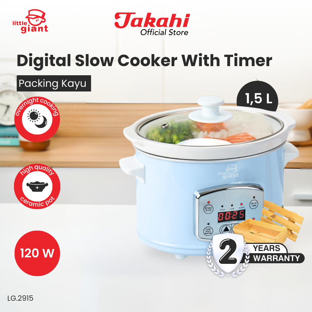 Little Giant Digital Slow Cooker With Timer 1,5L (INCLUDE PALET)