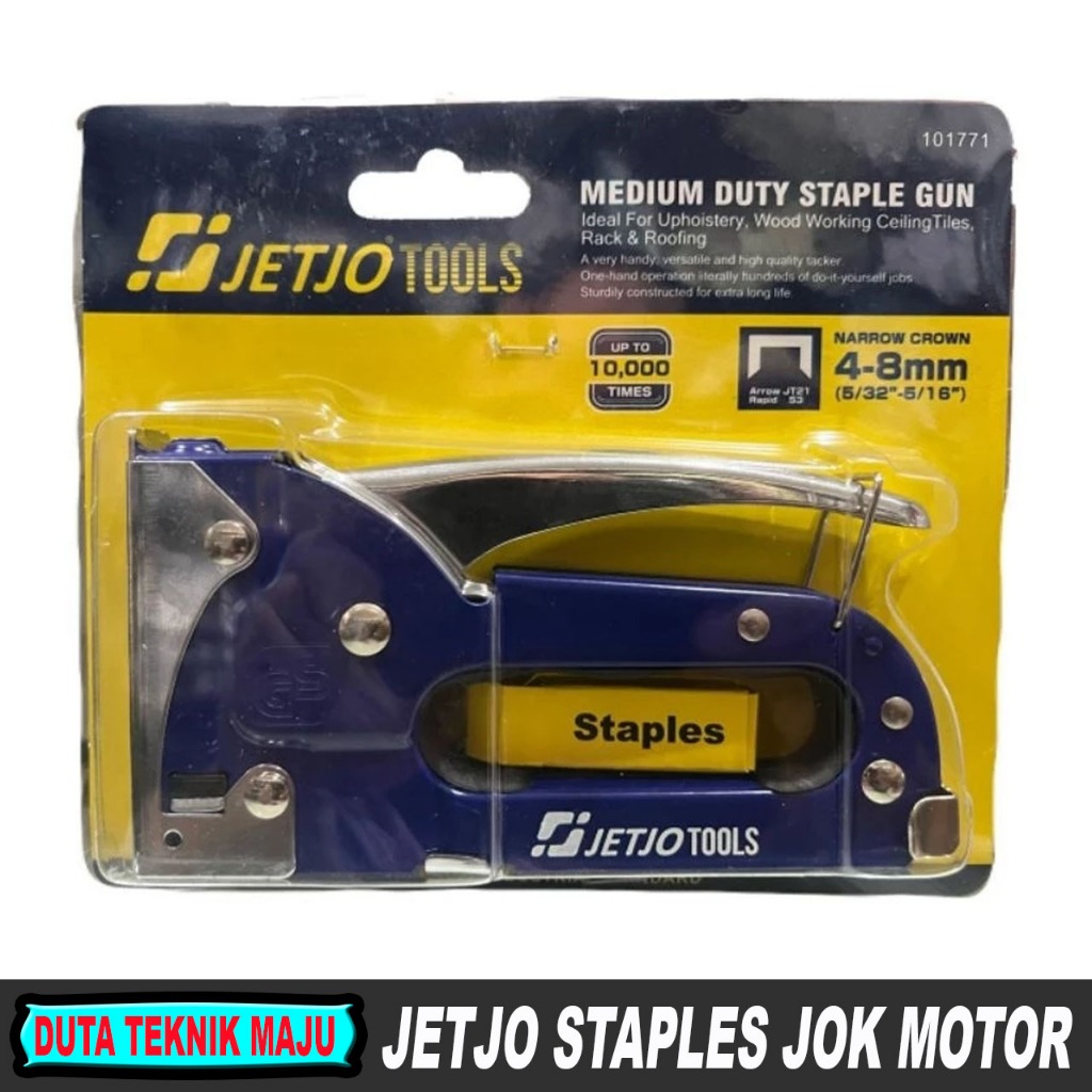 

Jetjo Tools Staples Tembak Jok Motor uk 4 - 8 mm / Staple Gun Hekter 101771
