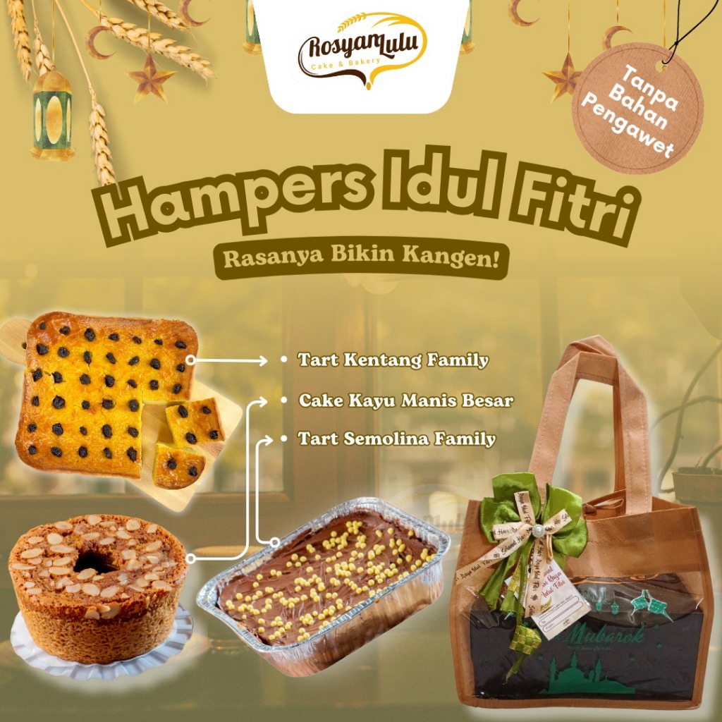 

Hampers Lebaran Cake Kayu Manis Besar / Tart Kentang Family / Tart Semolina Family / Enak Lembut Tanpa Pengawet dan Berkualitas