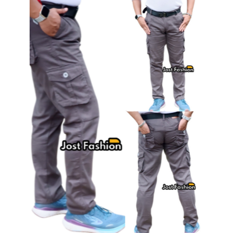 JOST FASHION-CARGO PANJANG GREY TERBARU