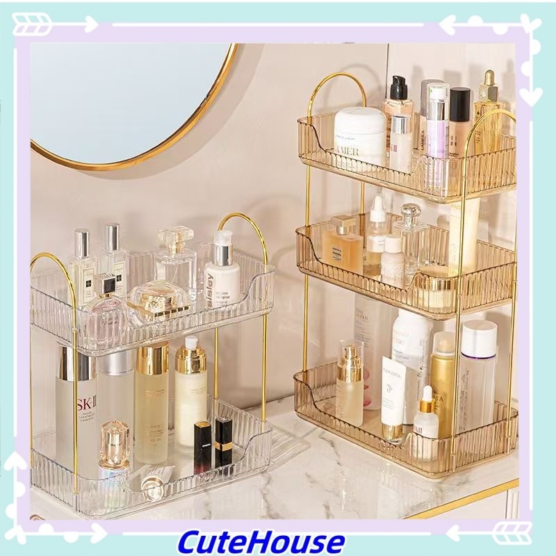 Cosmetic Rack Storage / Rak Kosmetik Tingkat Mewah / Tempat Penyimpanan Kosmetik Serbaguna / Rak Kos