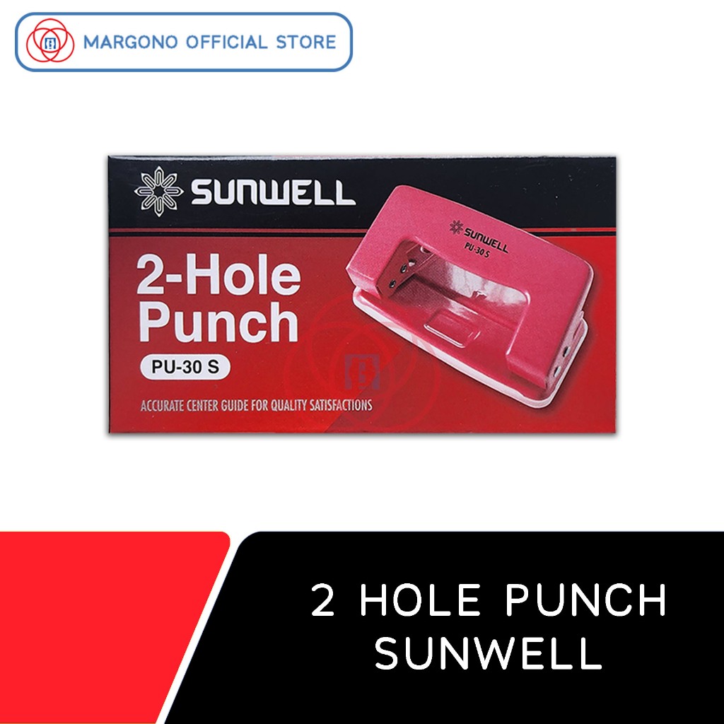 

Sunwell Hole Punch Pembolong Kertas 2 Lubang / Perforator (Merah / Biru)