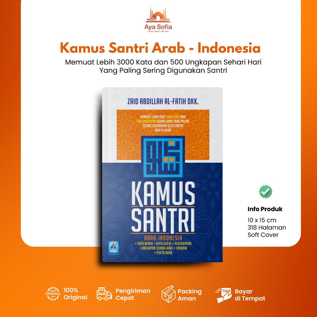 Kamus Santri Saluni Arab-Indonesia Kamus Saku - Pustaka Arafah