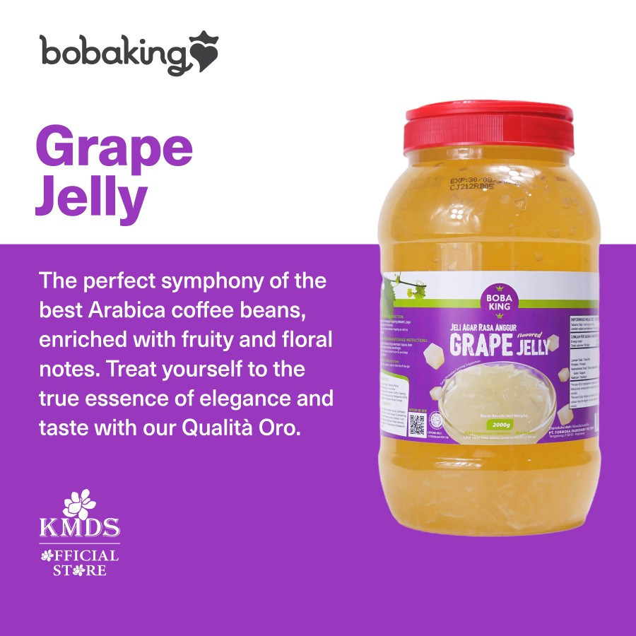 

BOBAKING GRAPE JELLY 2KG 2000GR