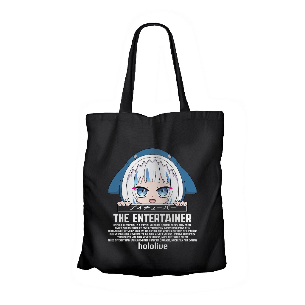 Tote bag infinite anime vtuberGAWR GURA PEEKER ALT-HOLOLIVEmaterial canvas