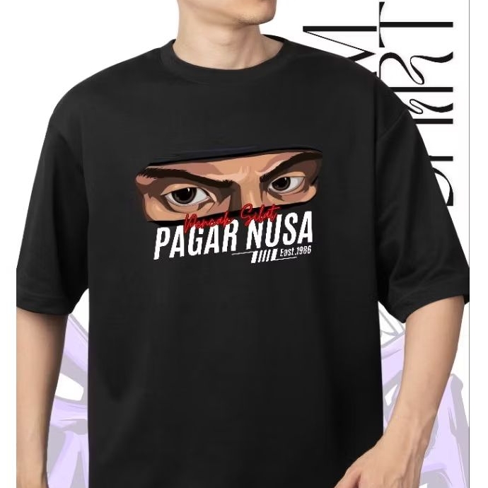 KAOS PAGAR NUSA PREMIUM [PSNU PN] KAOS KEREN PAGAR NUSA ALL SIZE SIMPLE ELEGAN COMBED 24S