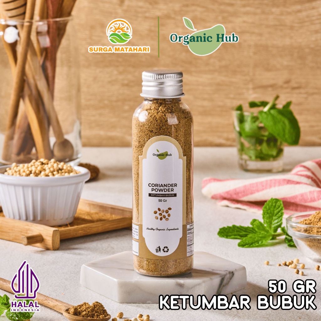 

Organic Hub Ketumbar Bubuk Asli Rempah Bumbu Masak Dapur Coriander Powder Quality Premium 50 gr