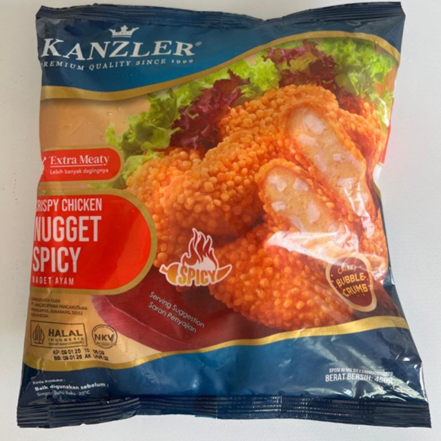 

Kanzler Crispy Spicy Nugget / Crispy Spicy Chicken Nugget 450g Grosir/Ecer