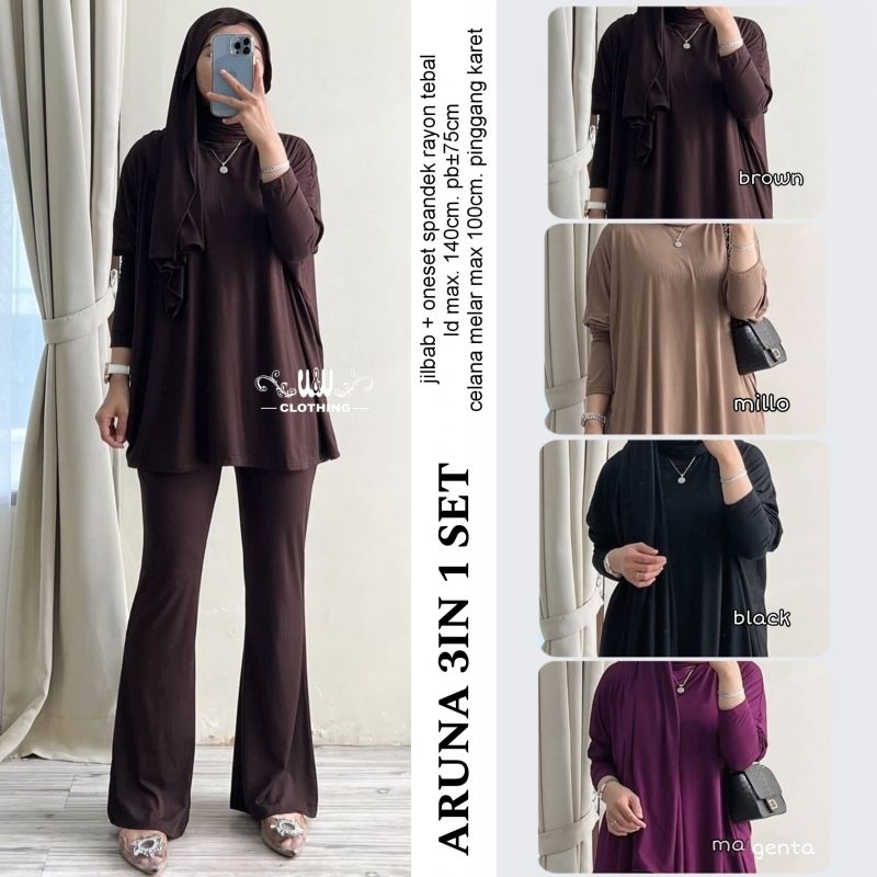 SETELAN BLOUSE JUMBO/ARUNA/ONESET BLOUSE WANITA SPANDEK RAYON IMPORT JUMBO LD 140 CM FIT XXXXL