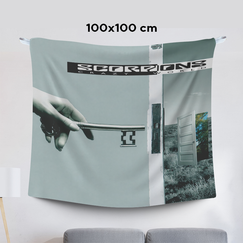 POSTER KAIN TAPESTRY BENDERA band scorpions album crazy world