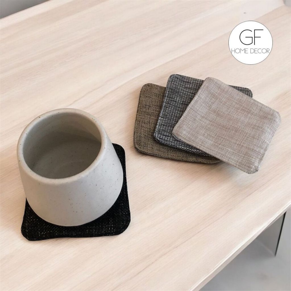 GFHomedecor Fabric Coaster/ Tatakan Gelas Kain  / Alas Gelas / Cangkir