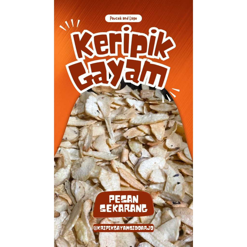 

keripik gayam 1kg sidoarjo renyah keripik jadul tradisional