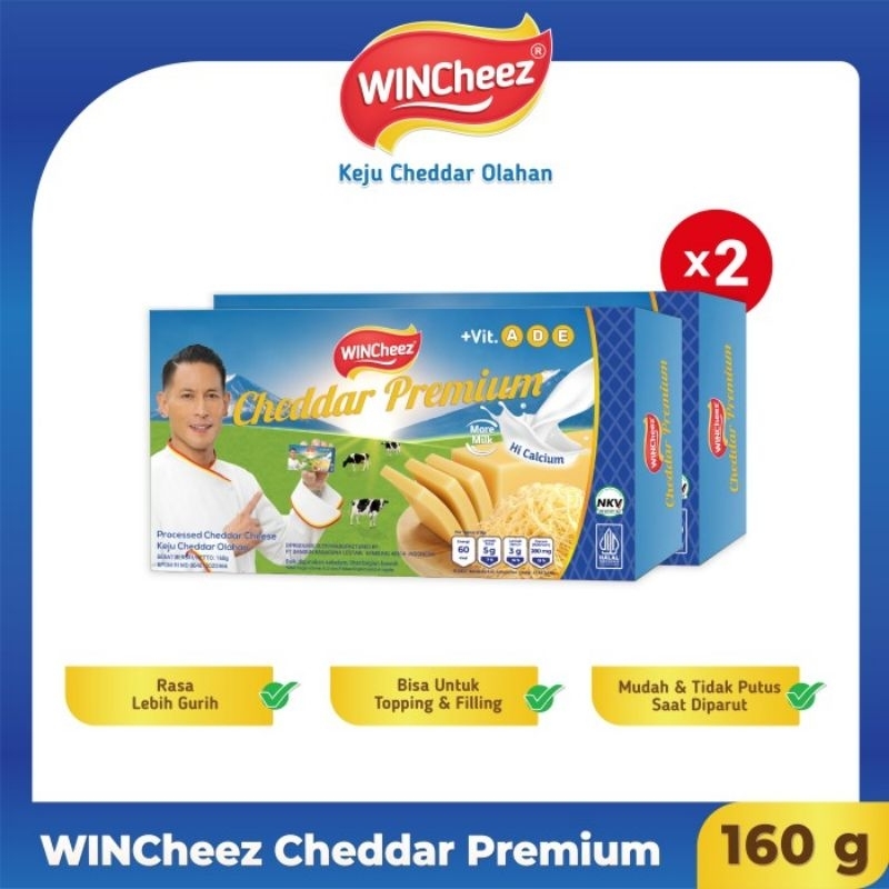 

Keju Wincheez Cheddar Premium 160 gr