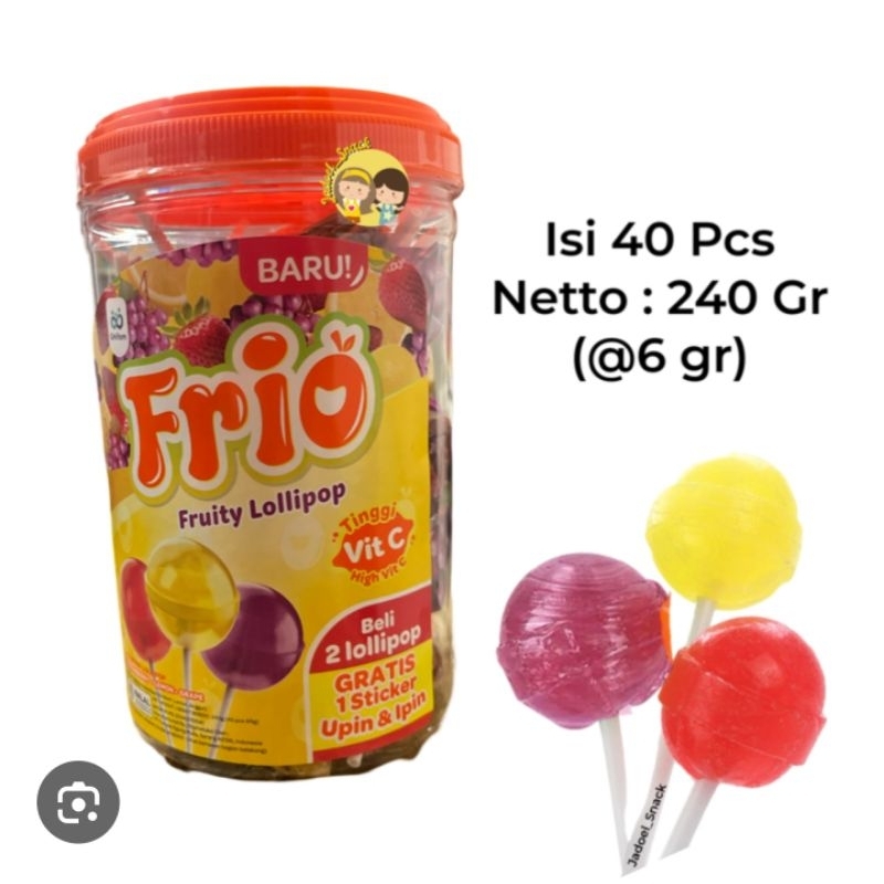 

Frio Permen lolipop Vitamin C ( 1 ples isi 40 pcs )