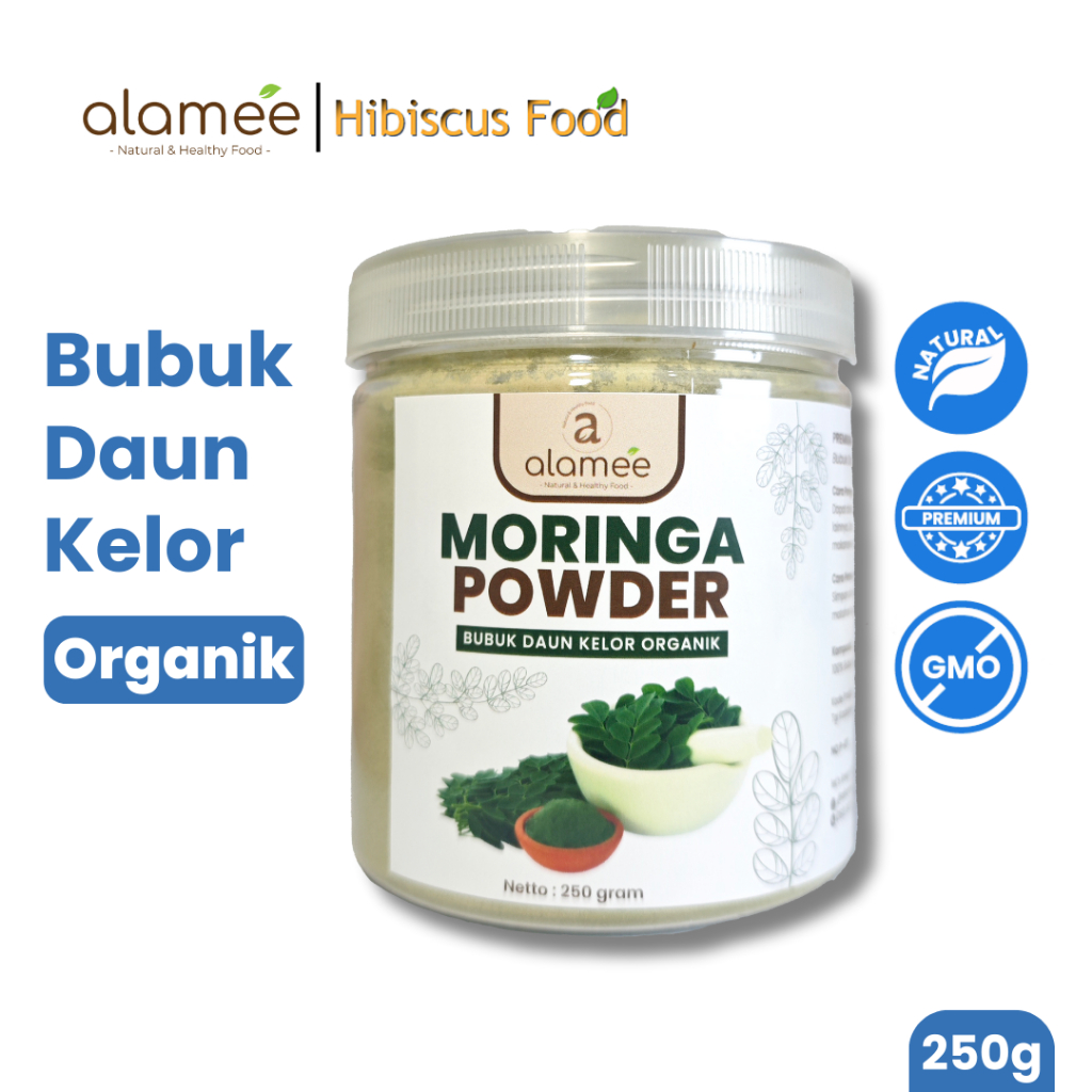 

ALAMEE Bubuk Minuman Daun Kelor Moringa Powder Serbuk Daun Kelor Herbal Tanpa Gula 250gr