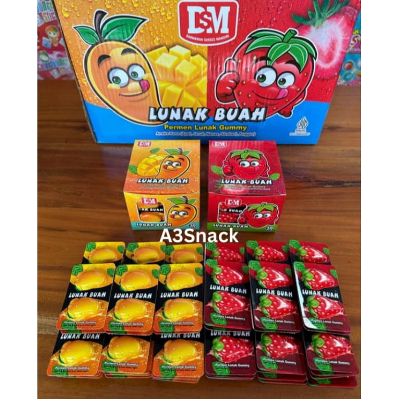 

Dsm permen lunak gummy rasa buah 1pack isi 30 pcs