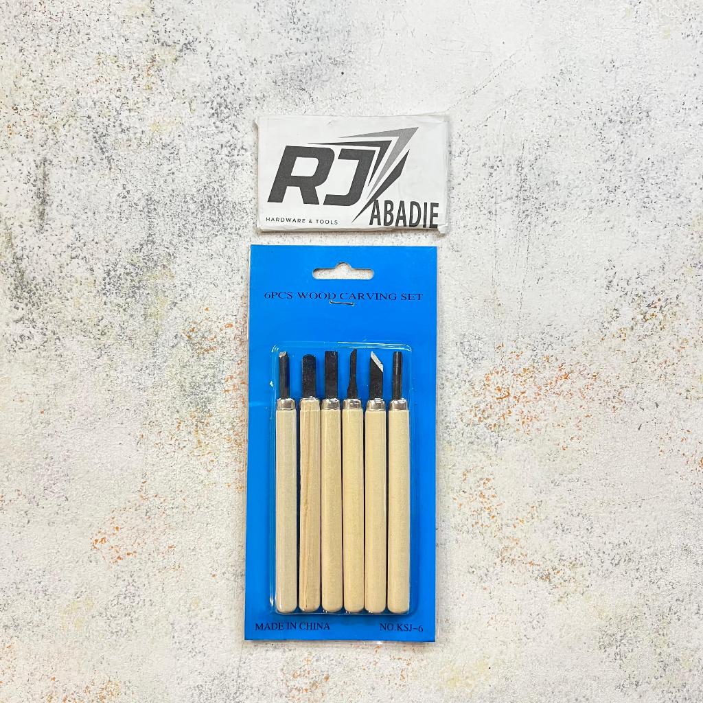 

Ukir Alat Pahat Kayu Craft Cutter Wood Carving Gagang Kayu Set 6pcs RRT