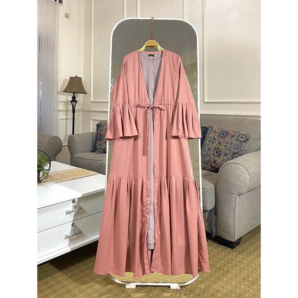 Clarisa Abaya by Ebba Karen Pakaian Muslim Wanita Gamis Abaya Dress Lebaran 2025 Outer Mewah