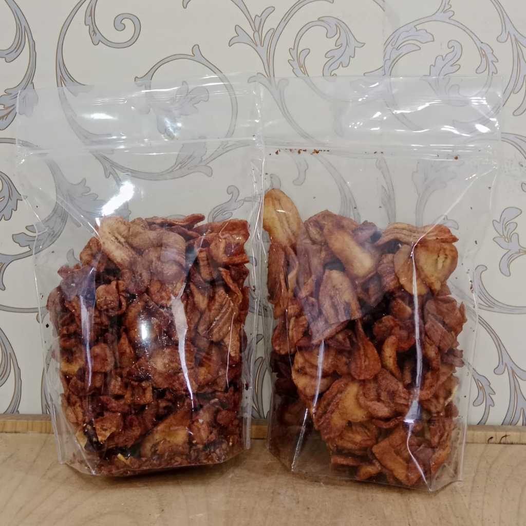 

KRIPIK SALE PISANG KERING KHAS CILACAP TOTAL 500 GRAM (2 X 250 GRAM) RASA MANIS RENYAH KRIUK CEMILAN SNACK ASLI CILACAP KERIPIK SALAI PISANG CRISPY HALAL