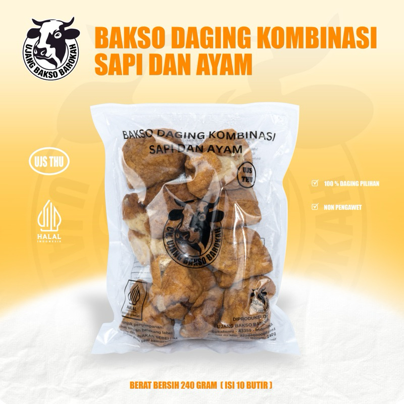 

bakso tahu kombinasi sapi dan ayam isi 10