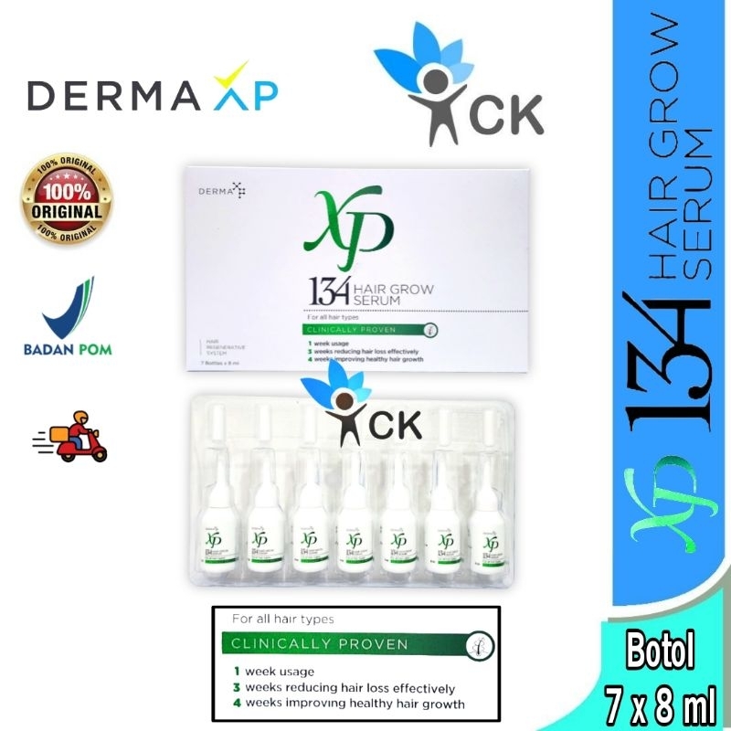 Derma XP 134 HAIR GROW HAIRGROW SERUM Herbal & Aminexil / Kopexil Penumbuh Rambut