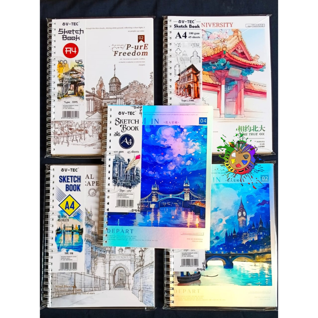 

V-TEC Spiral Sketchbook A4 | Buku Gambar Ring A4