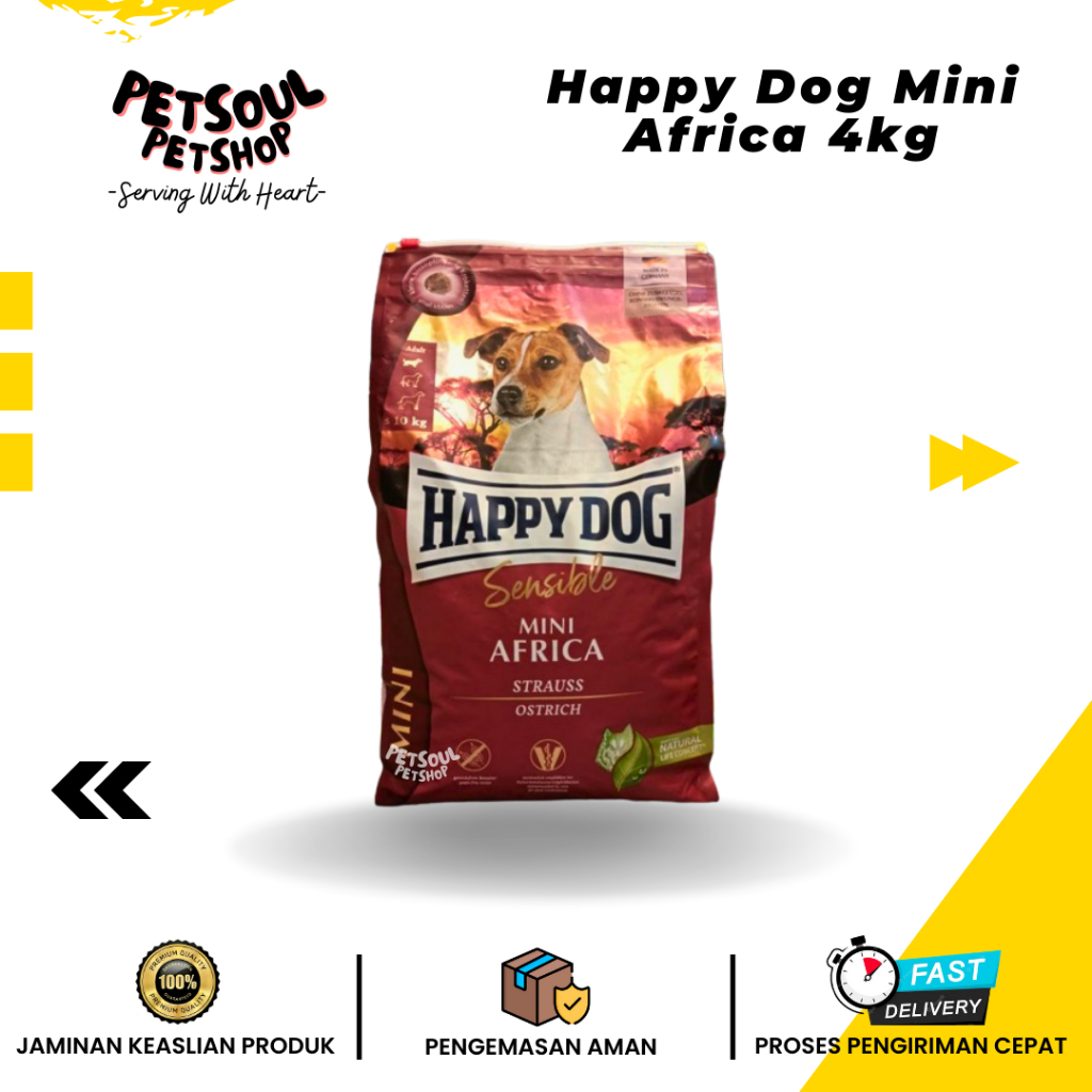 Happy Dog Mini Africa 4kg - Happy Dog makanan anjing alergi