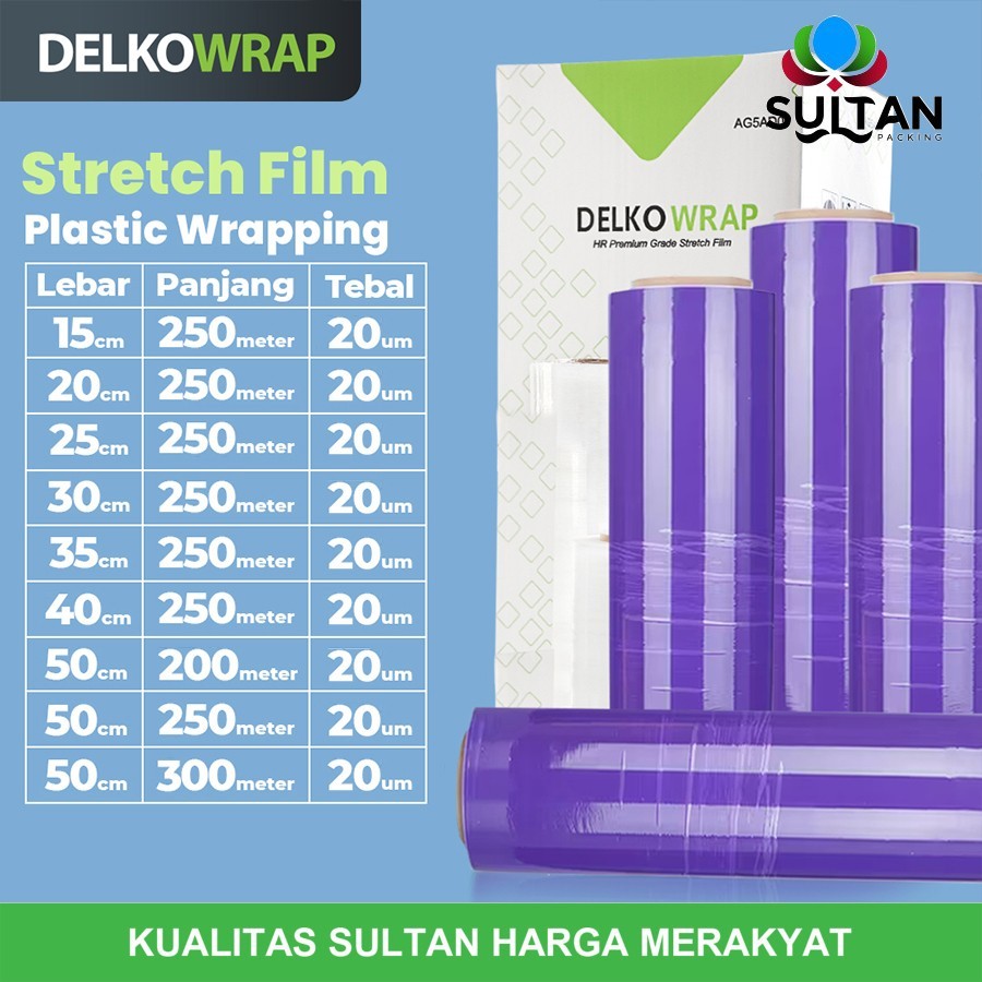 Stretch Film Plastik Wrap Wrapping Barang Delko Wrap Dark Purple
