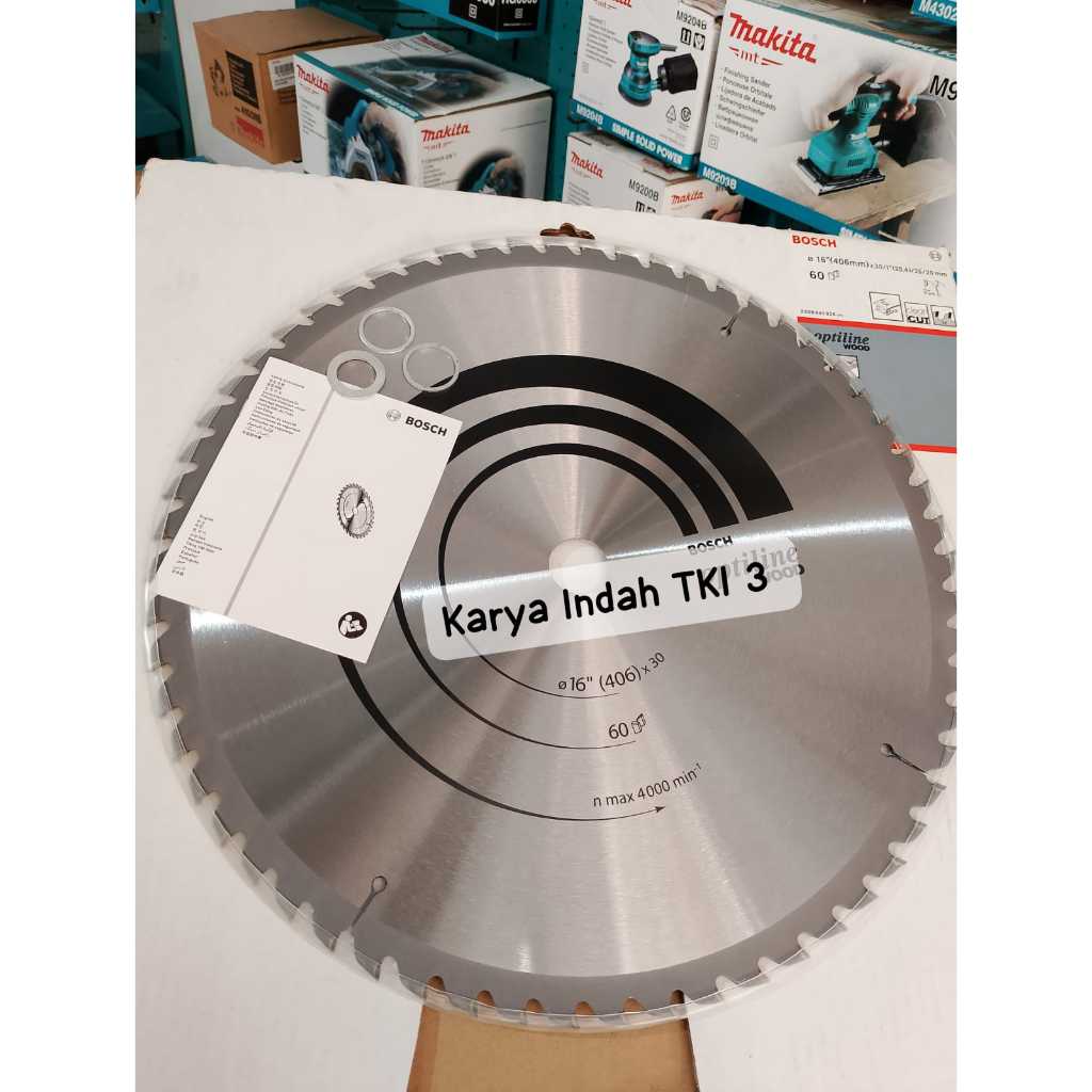 Mata Gergaji Kayu Triplek Bosch 16"Inch 60T Mata Sirkel Circular Saw 16Inch 60Mata Blade Kayu Sirkel