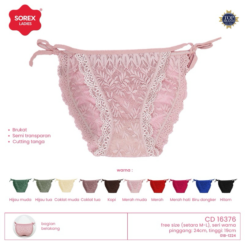 CD lace | Celana Dalam Ikat Tali Samping SOREX 16376 Freesize