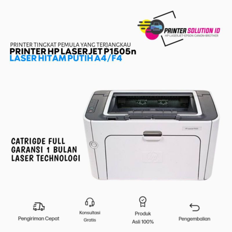 Printer Hp LaserJet P1505n Monochrome A4/F4